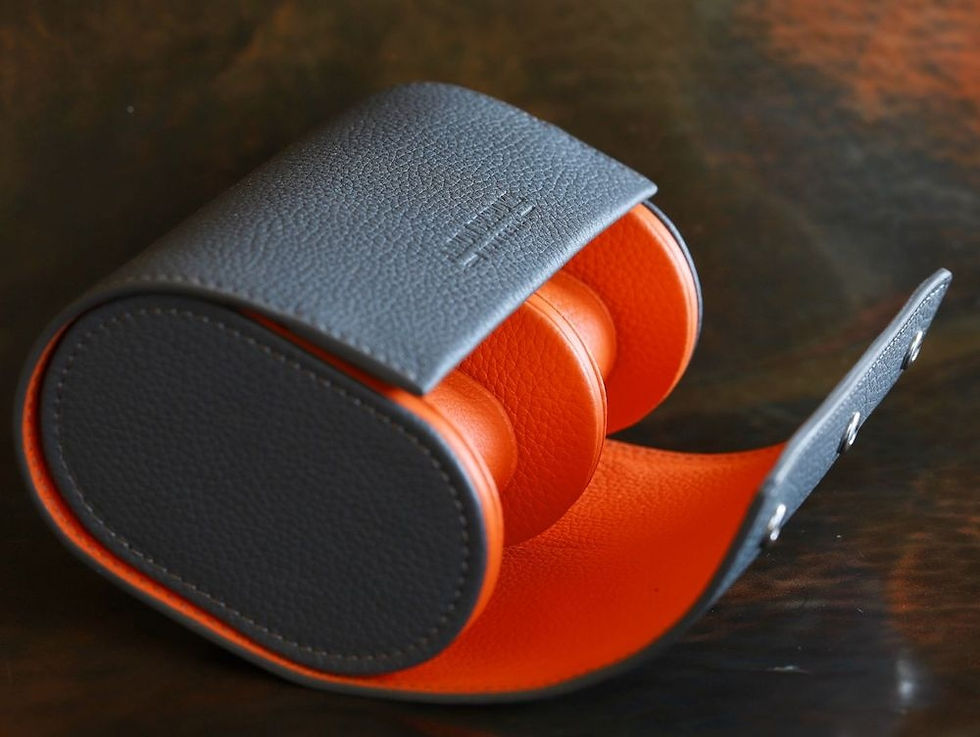Dark grey grain leather