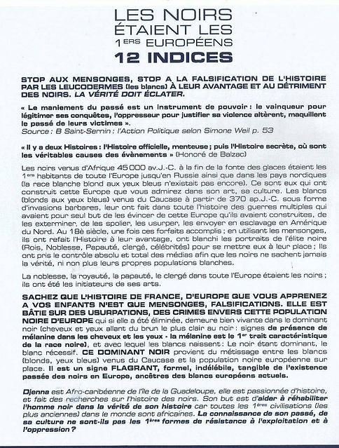 Les noirs 1ers européens 12 indices