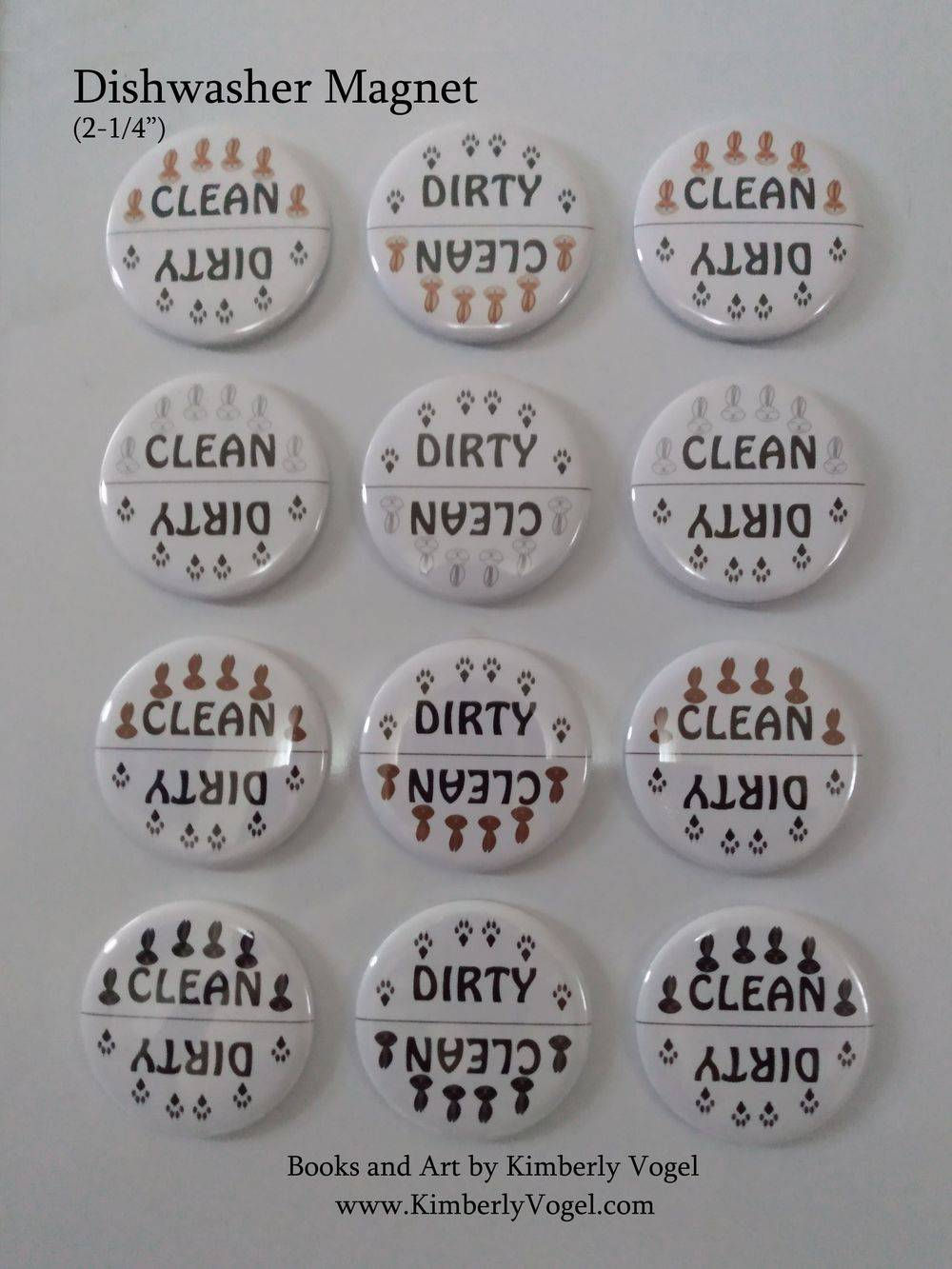 Bunny - Single Color Dishwasher Magnet