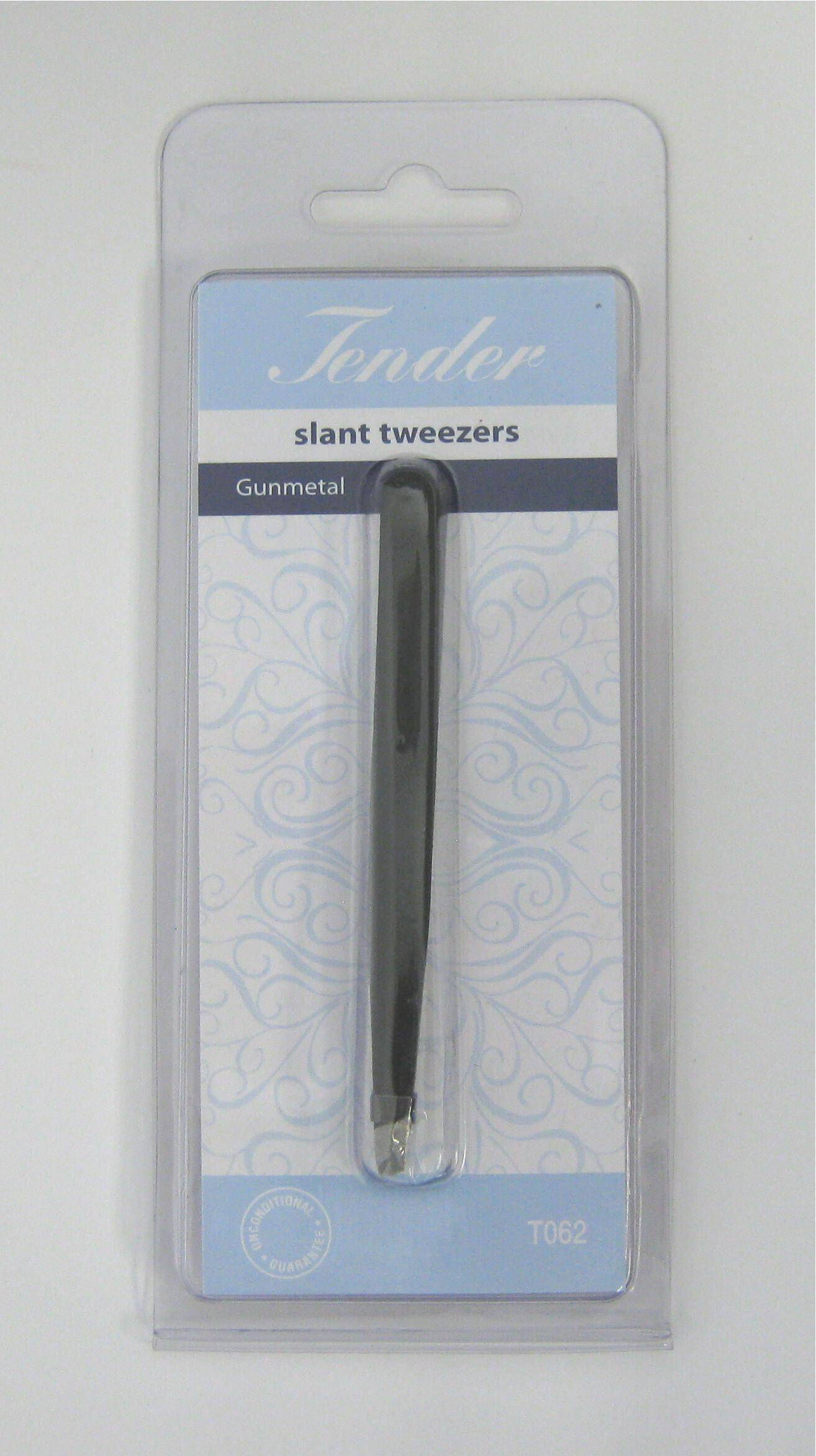 Tender tweezers slant edge single