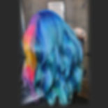 Blue hair pastel colorist olaplex alternative rainbowhair lgbqt friendly