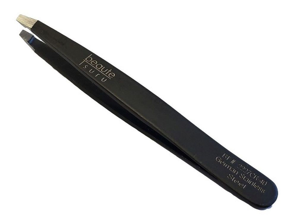 Slant Tip Tweezer 4.0" (Matte Black)
