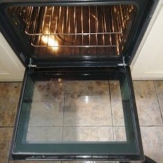 Completed oven clean
