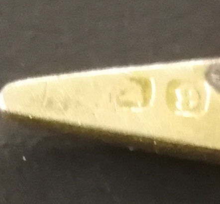 Thumbnail: SOLD Antique Greenstone Brooch with Gold & Pearl Adornments c1890