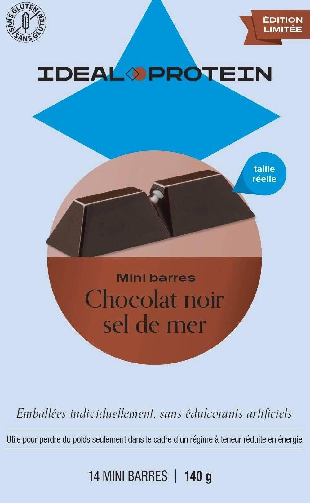 MINI BARRES Chocolat noir sel de mer / bte de 14 unités
