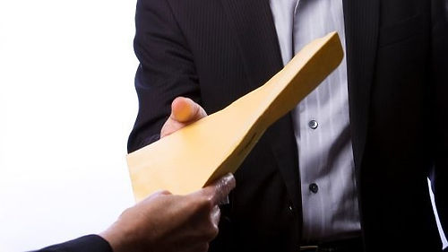 Someone being served papers