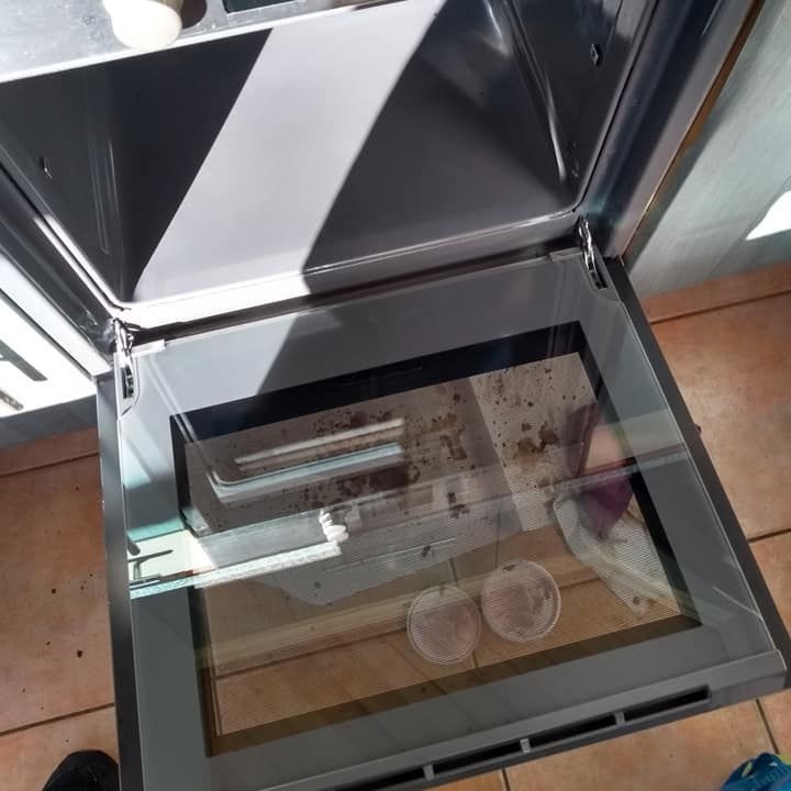 Completed oven clean