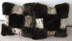 sea otter and seal fur pillows