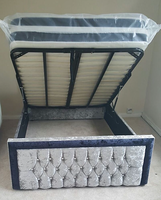 FAITH - OTTOMAN SPARKLE BED FRAME - SUPER KING