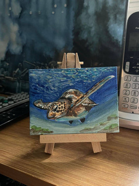 Sea Turtle Mini Art