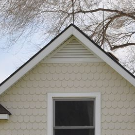 Aluminum triangle gable vent in Cameo Color