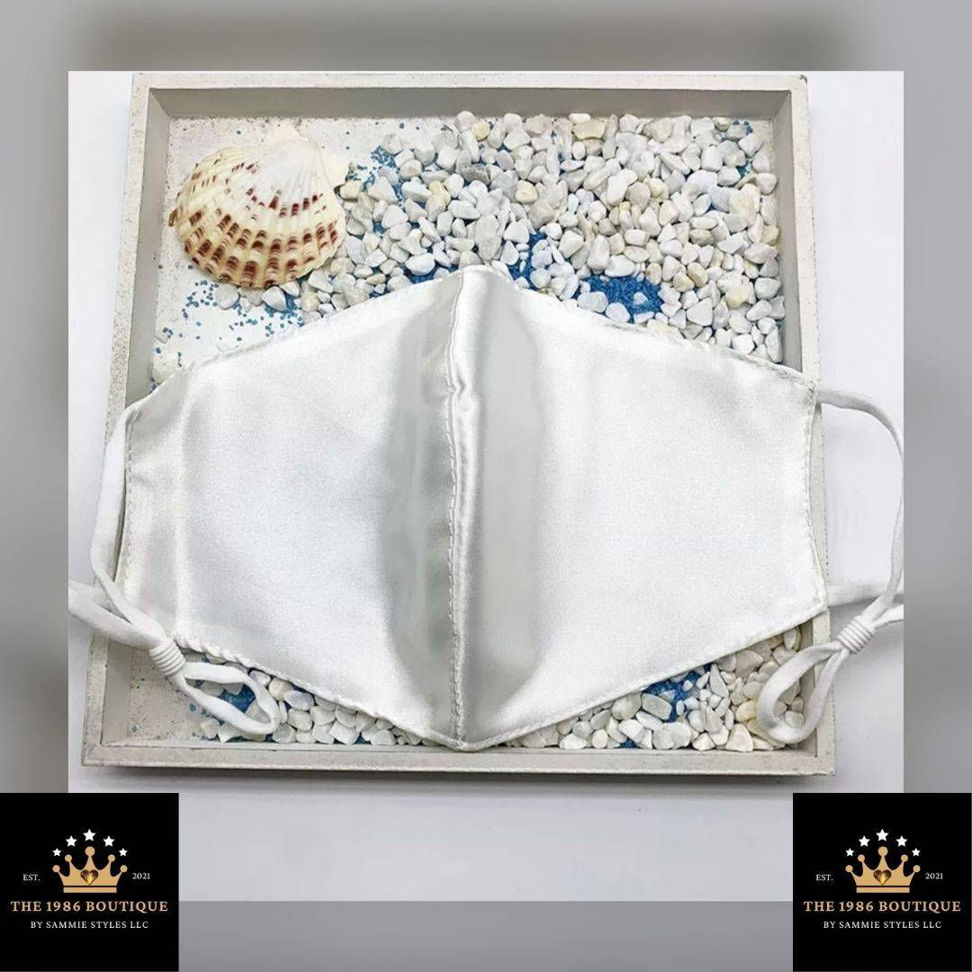 White Satin Face Mask