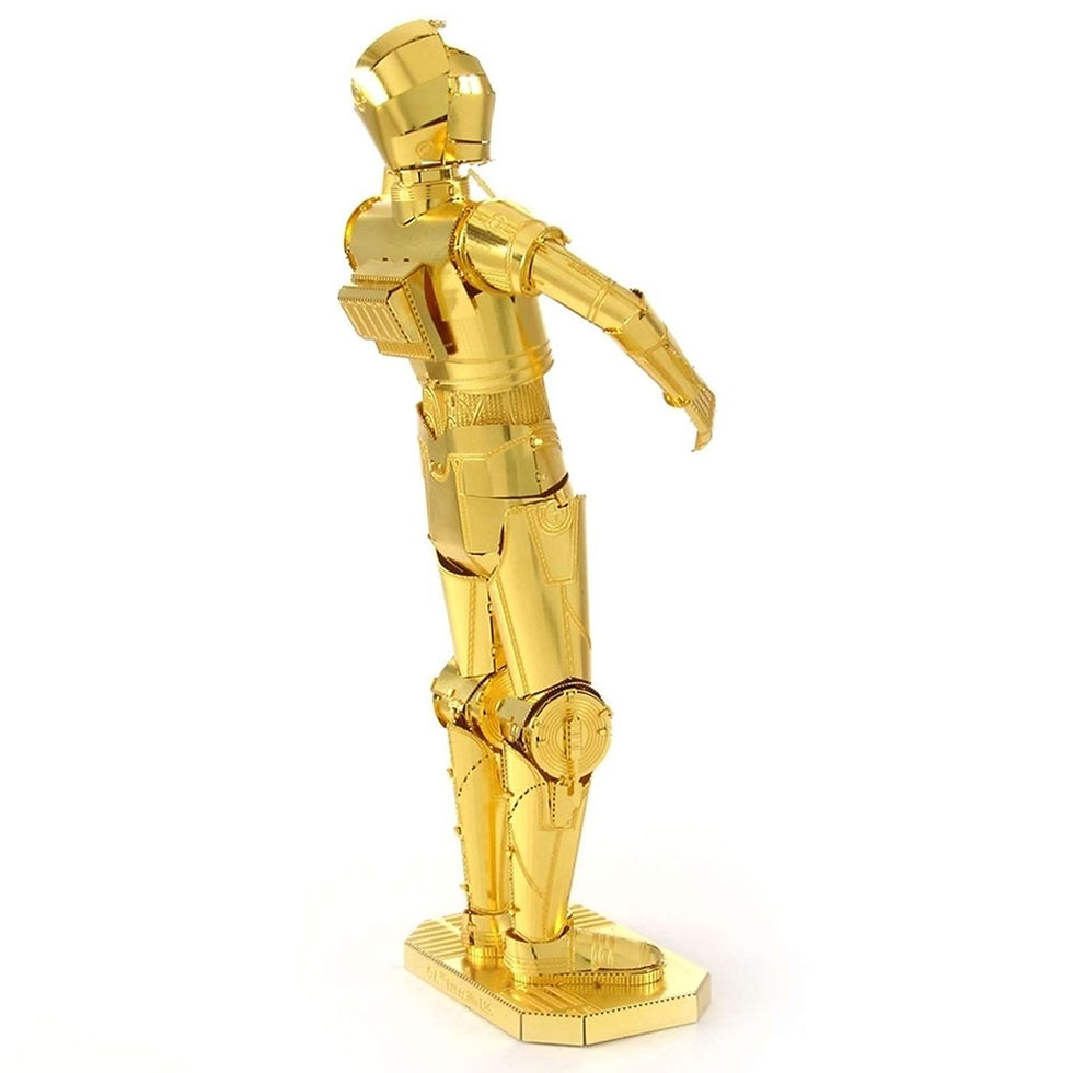 Thumbnail: Múnla Miotail Óir Metal Earth Star Wars C-3PO Gearrtha Léasair DIY