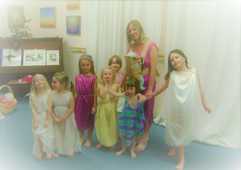 TEMPLE STUDIO Of FINE ART 501c3 Director Teacher Rebecca Bachar with Students of Natures Dance Classes for Little Ones