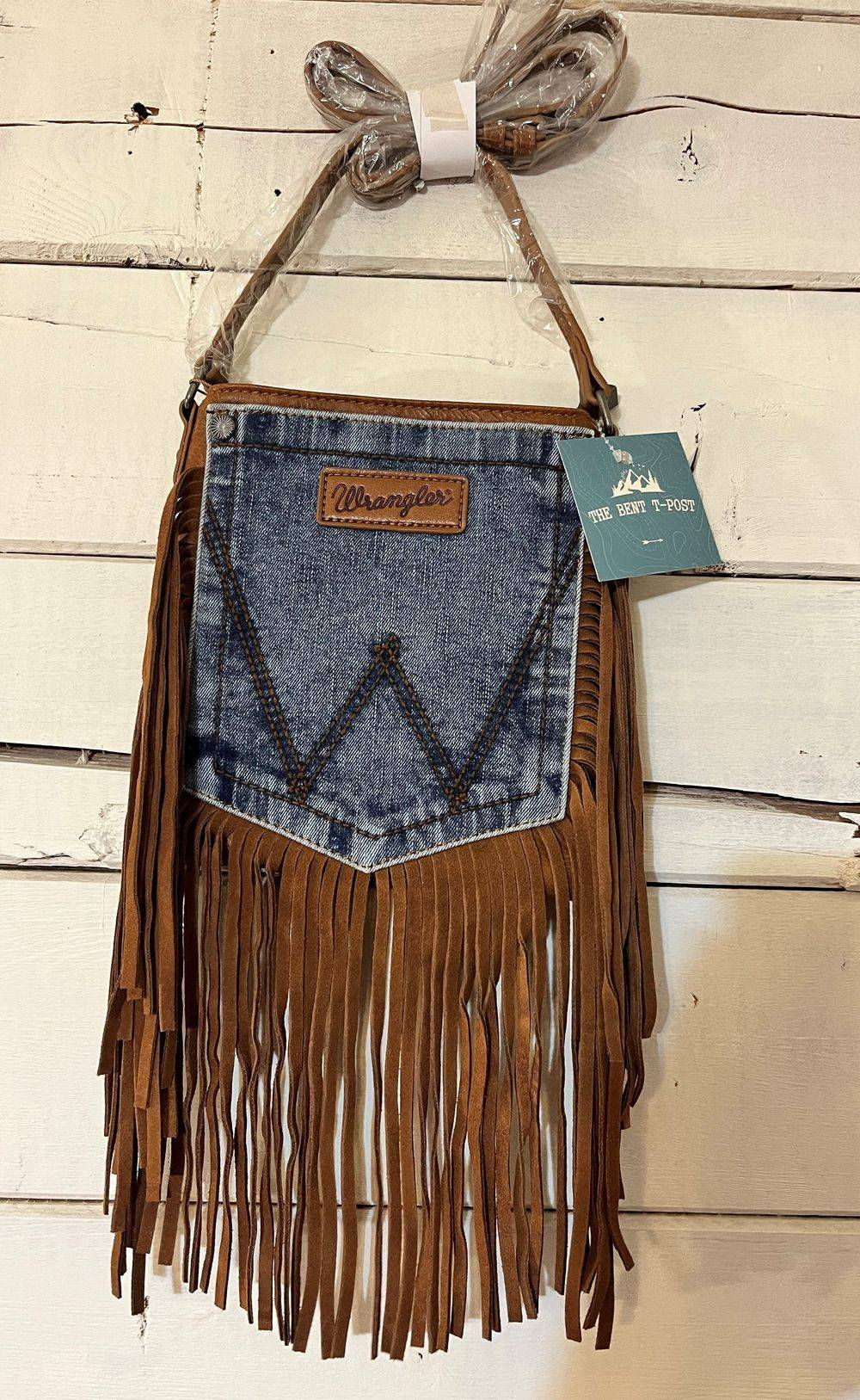 Item #658 --- Leather Fringe Jean Pocket Purse