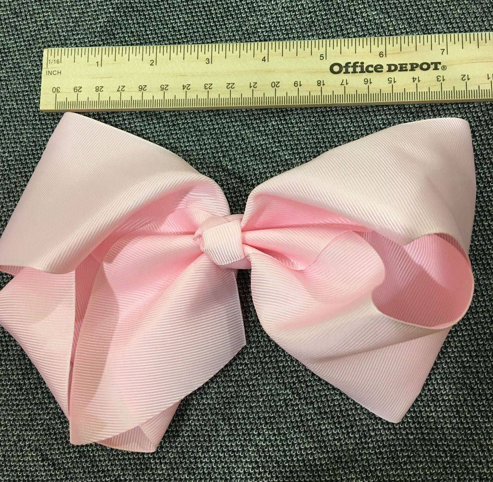 Girls Seven Inch Pink Hair Bow