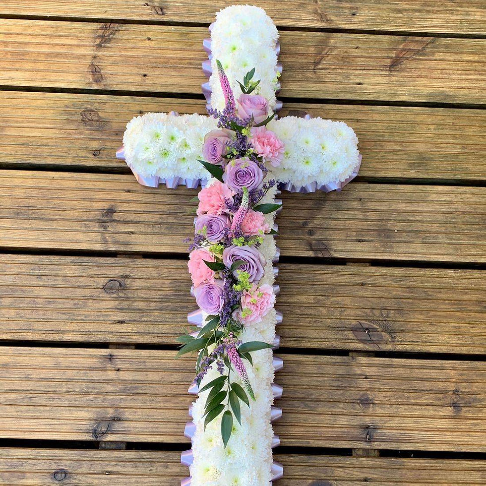 Religious Cross Funeral Tribute