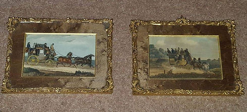 Pair of Hand Coloured Minatures