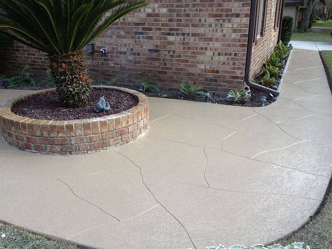 Resurfaced residential entryway