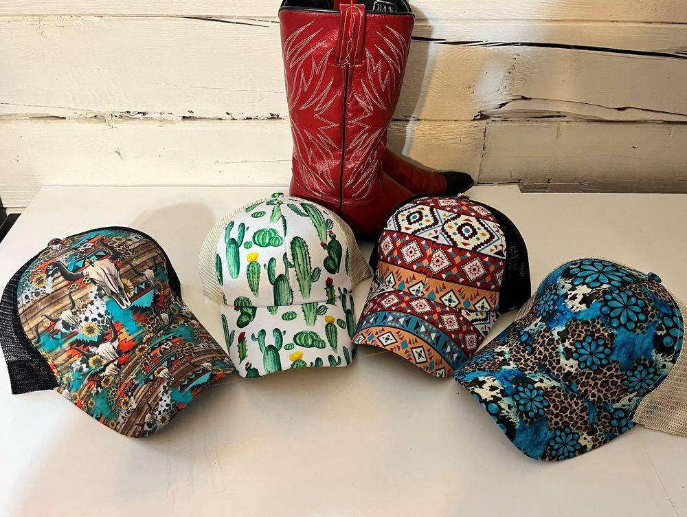 Item #465 --- Western Ponytail Caps