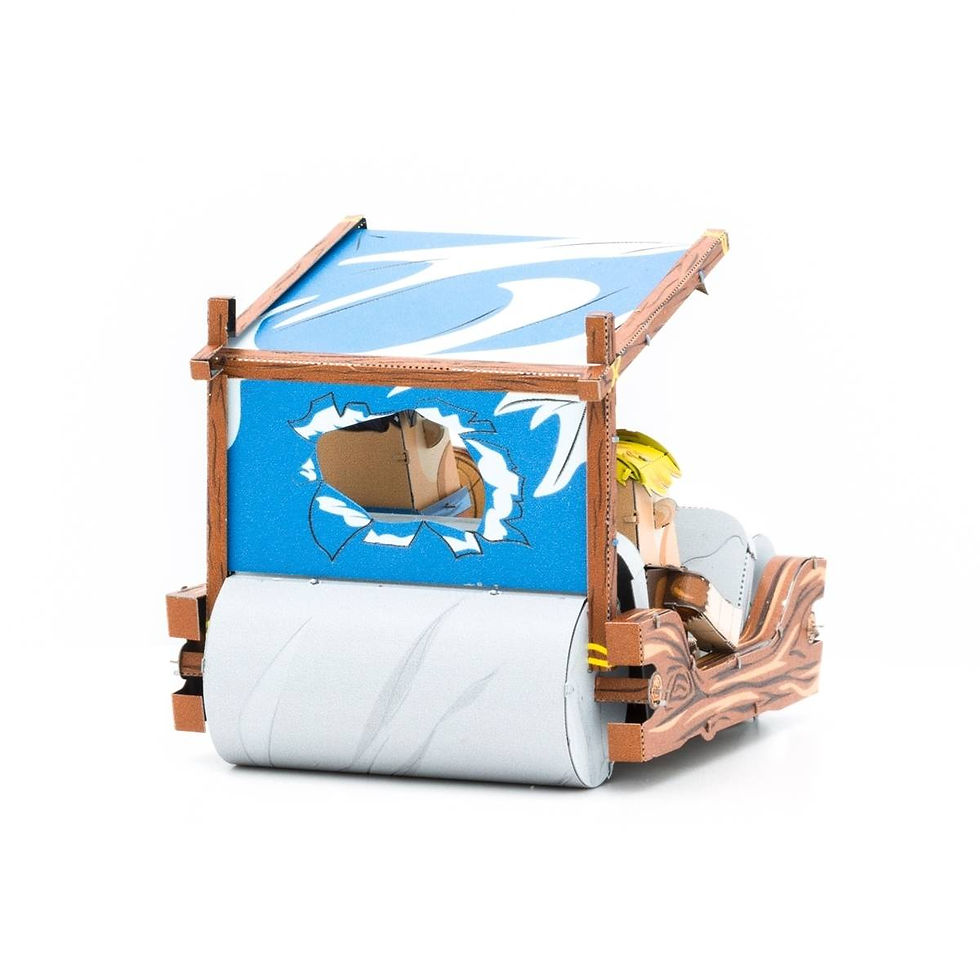 Miniatura: Metal Earth Fred Flintstones Car Color Stal nierdzewna 3D Metal DIY Kit NOWY 201