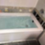 Bathtub filled with water