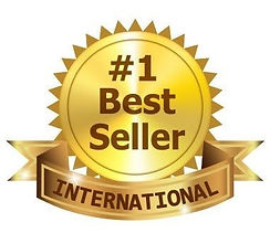 gold sunburst on ribbon designation #1 Best Seller International