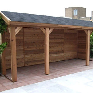 Plaatsen van carport in hout
