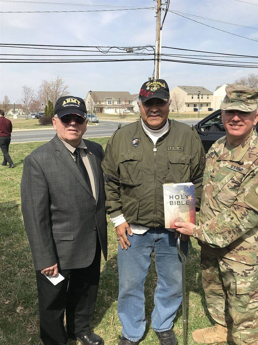On my right is retired Major General Vavala and on my left is Major General Berry of Delaware Air Na