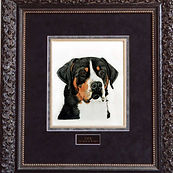 custom framing with pet portrait
