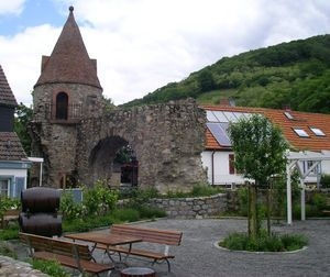 Die Aul ist der einzige erhaltene Befestigungsturm der Stadtmauer der Stadt Zwingenberg