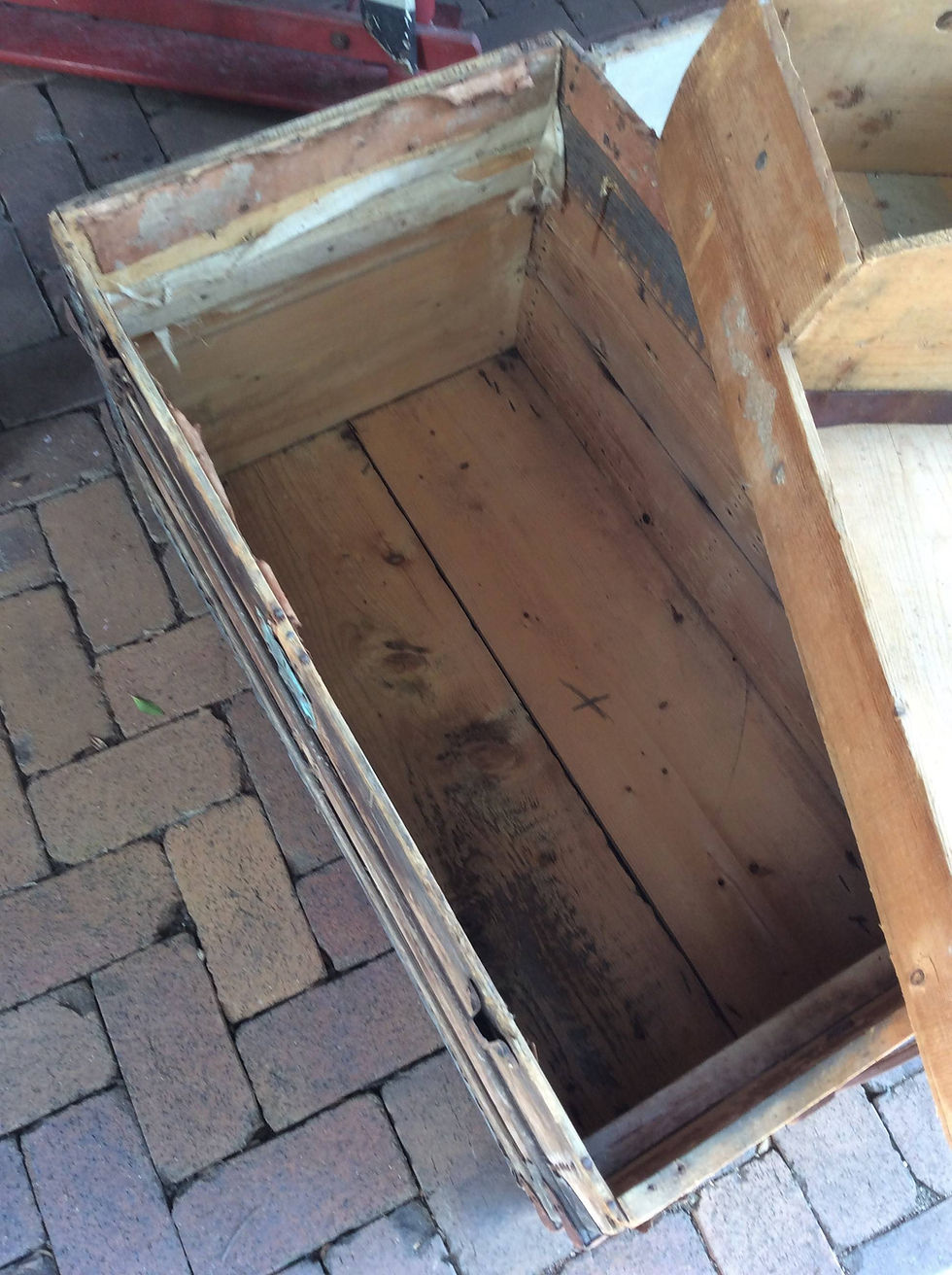 Thumbnail: SOLD SOLD Antique Rustic Dome Top Trunk c 1880 Pirates Chest (?)