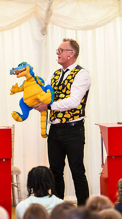 Dizzy Dean and Drago the talking Dragon