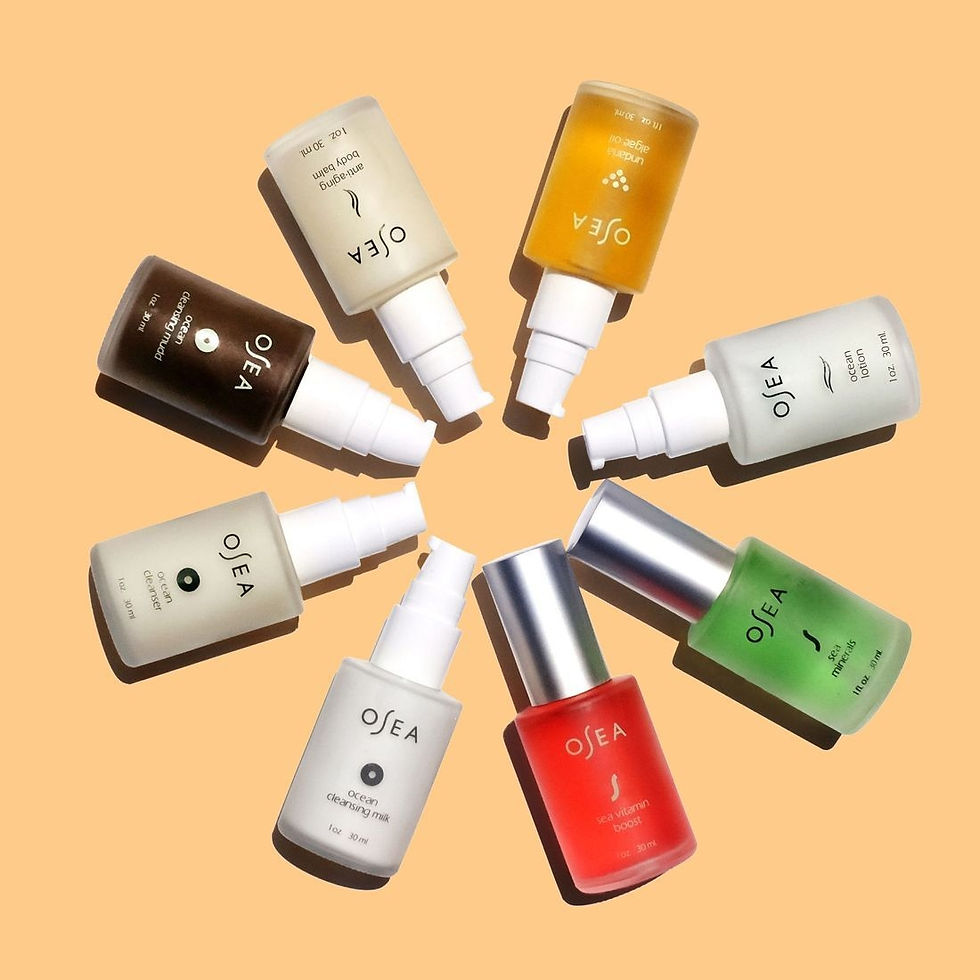 Osea Malibu travel sized products and skincare products