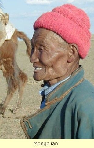 Habitant de Mongolie pays très froid : Noir, non blanchi par le froid 