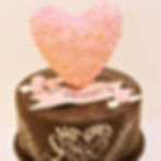 Custom Pearl Heart Chalk Board Cakes Milwaukee