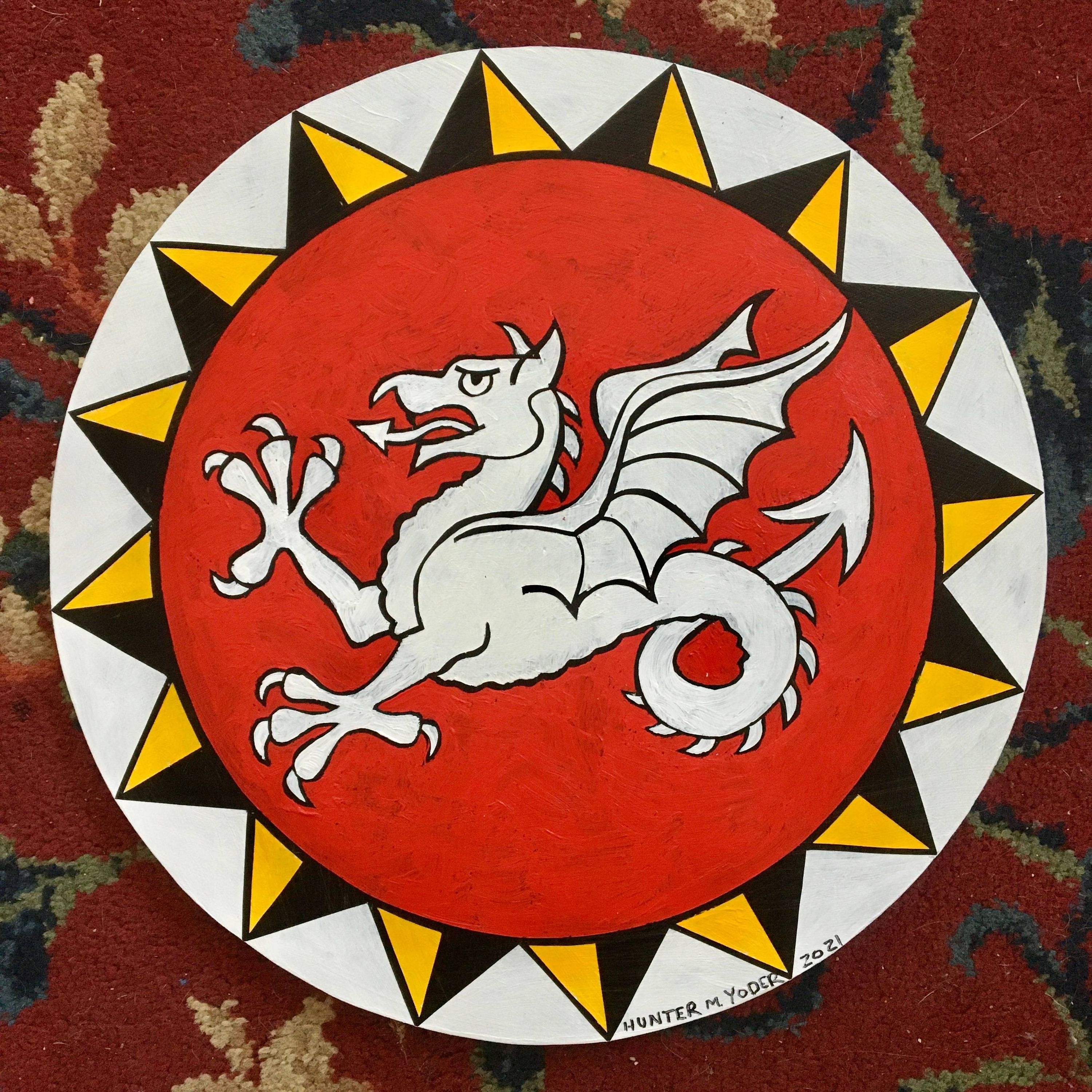 Wyvern Hex Sign, 12" diameter