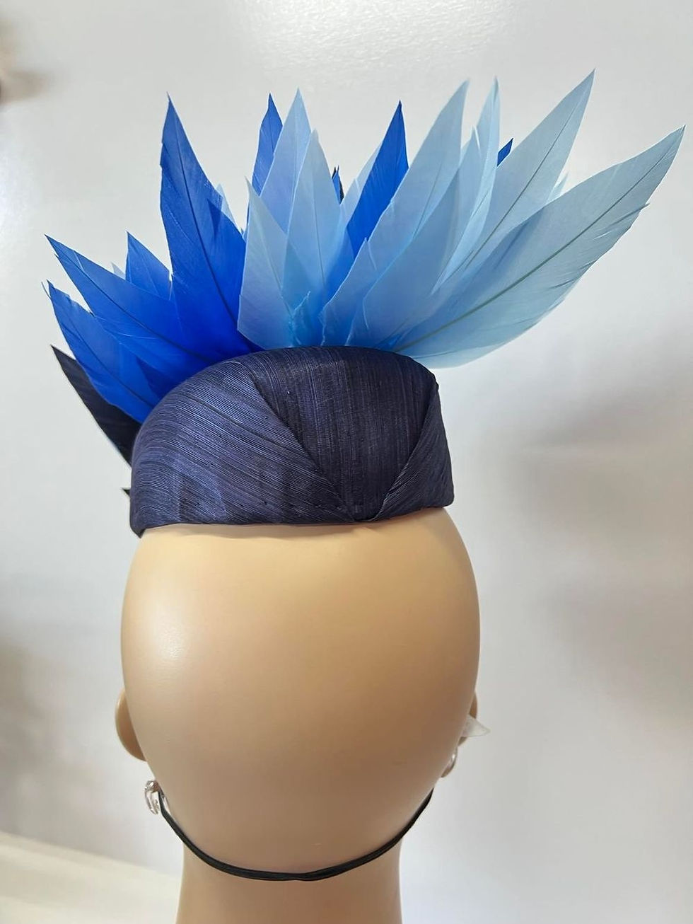 Thumbnail: Navy, Royal & Pale Blue Feather Headpiece