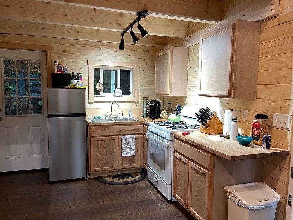 Thumbnail: 16x20 Saginaw Cabin — Finished kitchen interior