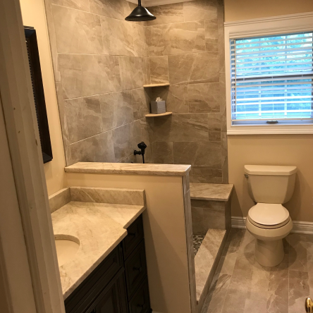 Bathroom remodel by Leddy Home Improvements