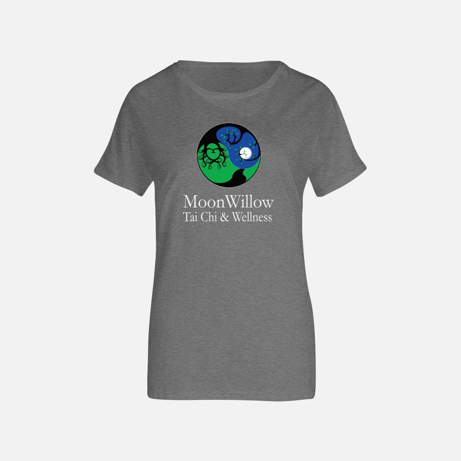 MoonWillow Women's T-Shirt - Stop, Feel your Feet, Breathe...Ask "What am I Grat