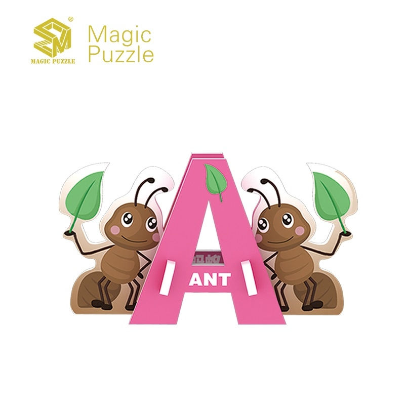 Thumbnail: Let Us Learn ABC -Animal + Letters 2D/3D Puzzles - 132 Pcs DIY Model - MP ZM-116
