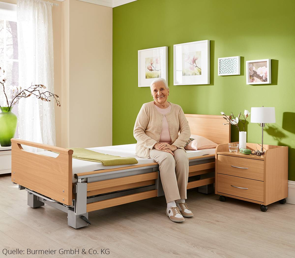 BURMEIER Pflegebett Regia mit vielen Funktionen verfügbar