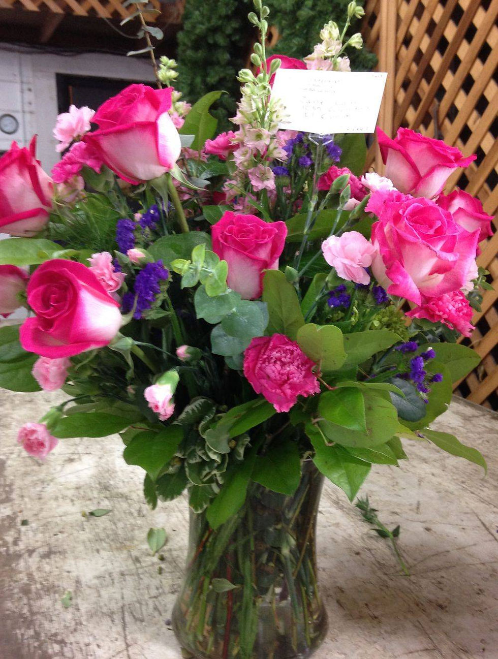 Pretty-in-Pink Vase Arrangement