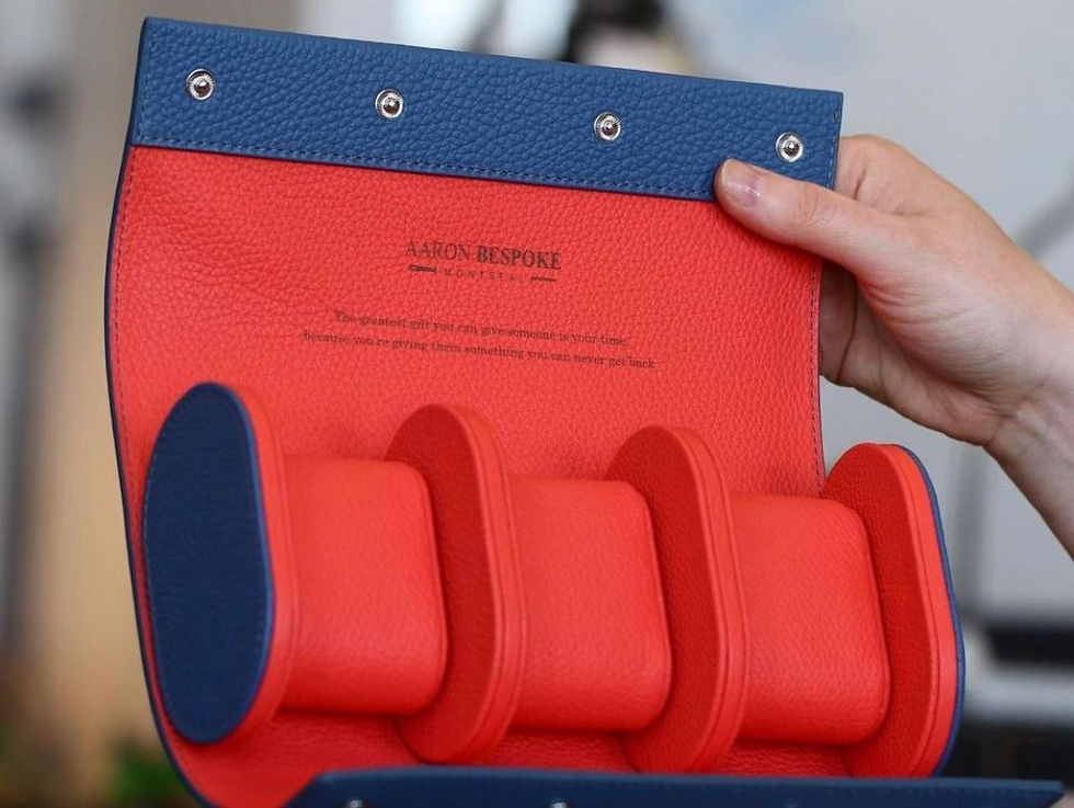 Blue stone grain leather