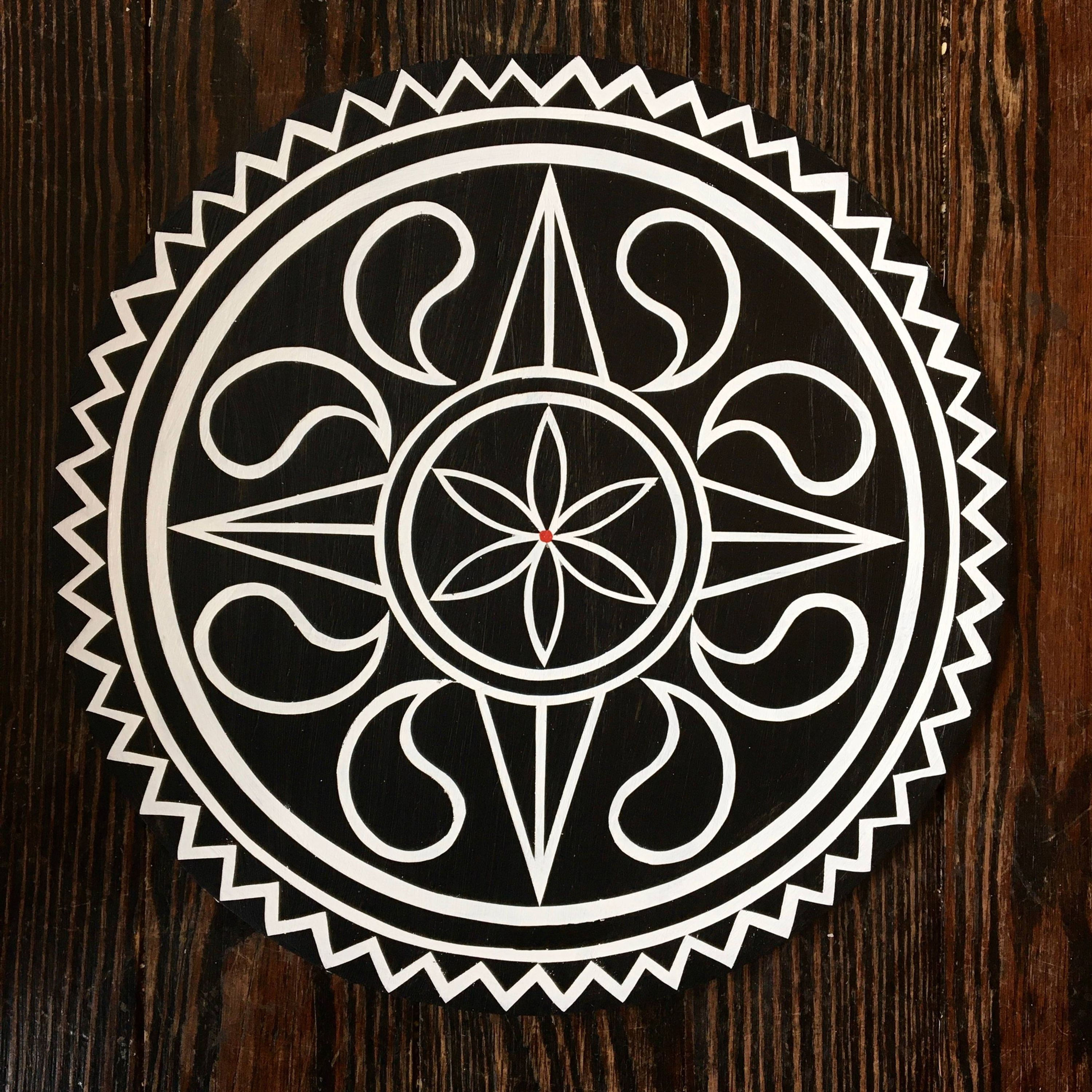 Prosperity and Protection B&W, 12" round