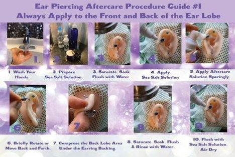 Ear Piercing Aftercare at BabyEarPiercing.com