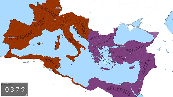 Western and Eastern Roman Empire