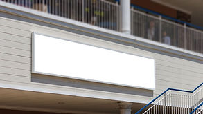 storefront commercial sign on 