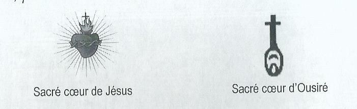 sacré coeur de jésus : copie à gche, original avec Ousiré à drte